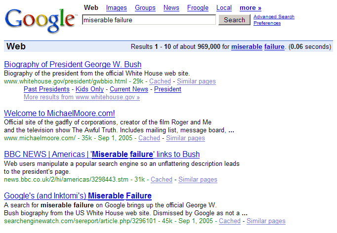 googlebomb - SEO was broken, then it was dead. Is it finally alive?