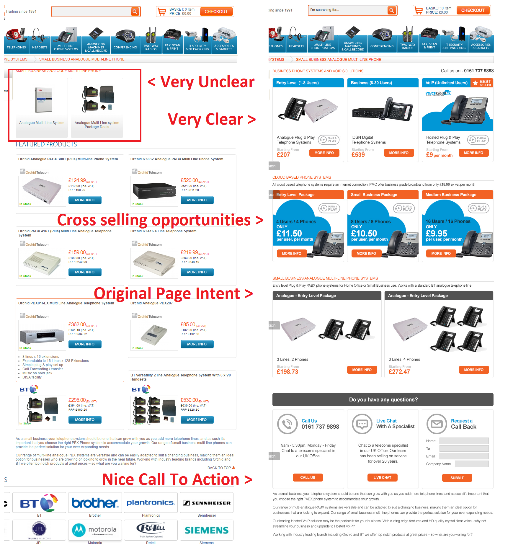 oldvsnew 2 - Landing Page Optimisation 2016: A Case Study [PMC Telecom]