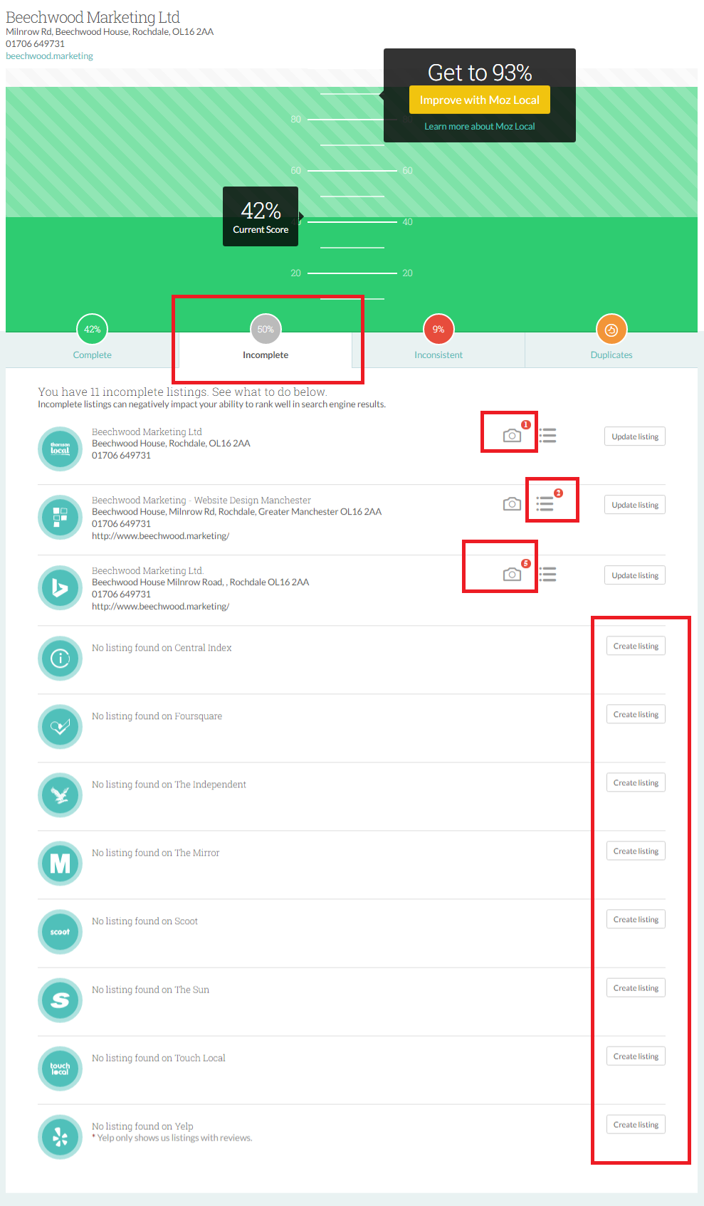 mozlocalinprovements - How To Use Moz Local: Simplified Guide (UK)