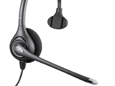 Plantronics HW251N Review Plantronics HW251N Headset Close up shot of the earpiece and microphone