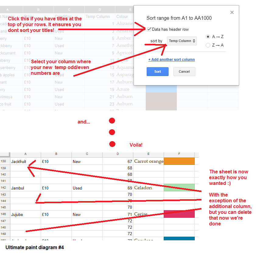 paintdiagram4 - How To Add Multiple Rows Between Data in Google Sheets