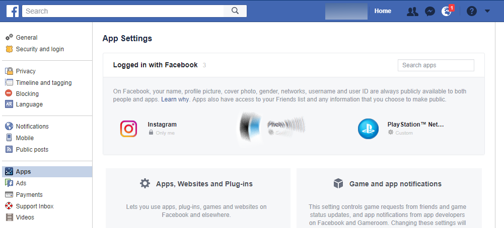 Facebook settings apps1 - Who has access to the information in your Facebook profile?