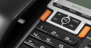 Three of the Best Corded Phones available today Best Corded Telephones Header Image - close up of a corded telephone